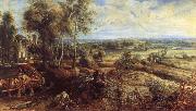 Peter Paul Rubens An Autumn Landscape with a View of Het Steen in the Earyl Morning
